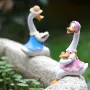 Декоративни градински фигурки чифт влюбени патици 2 бр., снимка 2