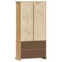 vidaXL Стъклен шкаф витрина VIGO 85x35x170 см бор масив, снимка 7
