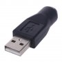 Преходник 2 бр PS / 2 мъжки към USB женски порт адаптер конектор за компютърна клавиатура мишка лапт, снимка 13