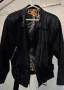 Прекрасно скъпо кожено яке тип байкърско с диагонален цип, снимка 3
