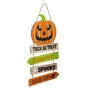 Halloween / Хелоуин висяща дървена декорация – тиква с табелки, 29x0.5x44 см_1251336, снимка 2