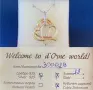 Колие Ново,d'ORNE,Сертификат,оригинална опаковка.От сребро, злато-жълто и розово и цирконий  € 45, снимка 1