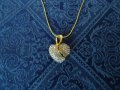 Колие, синджирче със сърце с камъчета, снимка 4