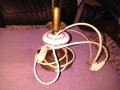 Стара настална ретро нощна лампа от соца с порцелан, снимка 1 - Други стоки за дома - 42797171