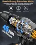 Нов Винтоверт Акумулаторна бормашина 21V 45Nm Brushless 2x2.0Ah 20+1 степени 14 аксесоара куфар, снимка 2