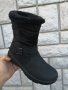  Дамски ботуши апрески с топъл хастар в черно., снимка 2