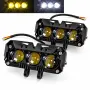 Универсални 3 LED Халогени за Кола/Мотор 12-24V - БЯЛО/ЖЪЛТО, снимка 1