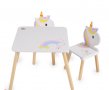 🦄 Сет "Еднорог" детска масичка с 2 столчета , снимка 1 - Маси - 39503164