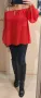 Червена риза с отворени рамене, снимка 3