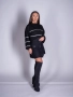 Пуловер на ленти-Kristin в черно, снимка 1