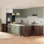 vidaXL Сгъваема преграда за куче с врата 10 панела кафяв 800 см топола, снимка 2