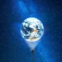 Комплект проекторна лампа "Планета": Земя, Луна, Юпитер - 360° въртяща се LED лампа - захранвана от , снимка 6