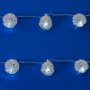Коледни лампички Снежни топки, 1.20м Студено бяло, снимка 1 - Лед осветление - 42745586