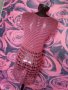Атрактивна мрежеста туника рокля за плаж Пепел от рози М, снимка 3