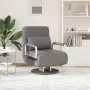 vidaXL Въртящ се разтегателен фотьойл, тъмносив, текстил, снимка 3