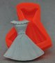 Сладка вталена рокля дамска силиконов молд форма фондан шоколад гипс, снимка 1 - Форми - 38312736