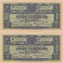 20 центаво 1933, Мозамбик(2 банкноти с перфорация), снимка 1 - Нумизматика и бонистика - 35359106
