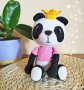 Плетена играчка панда