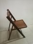 НОВ Сгъваем стол дърво, бук, с дамаска или дървена седалка/ 77137, снимка 3