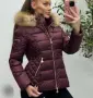 Яке с естествен пух на качулката Л размер , снимка 2