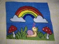 детски Гоблен с дъга и охлюв, снимка 1