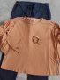 Дамска блуза MANGO и син панталон тип чино плюс гривна и обици, снимка 1 - Комплекти - 40511737