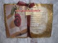 Подарък за жена- Състарена книга със снимка/ икона и поздрав по избор, снимка 4