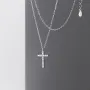 SLUYNZ сребърно колие с кръст за жени, снимка 4