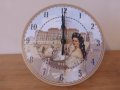 Австрийски стенен часовник с Императрица Сиси и двореца Белведере, снимка 2