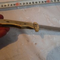  Колекционерски нож с бронзова дръжка , снимка 2 - Други ценни предмети - 30846219