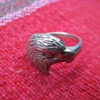 Сребърен пръстен глава Орел, снимка 2 - Антикварни и старинни предмети - 30878460
