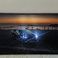 Светеща картина с LED осветление - Lamborghini Huracan , снимка 2 - Картини - 38765988