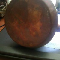 Масивно съветско медно джезве с дървена дръжка, снимка 5 - Антикварни и старинни предмети - 36734114