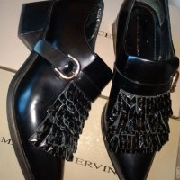 Елегантни обувки  Ermanno Scervino кожа с камъни Swarovski, снимка 5 - Дамски елегантни обувки - 29285897