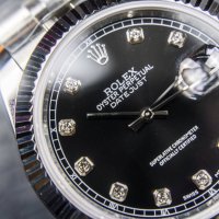 Мъжки часовник Rolex Oyster Perpetual Datejust Black Diamond с автоматичен механизъм, снимка 3 - Мъжки - 42112753