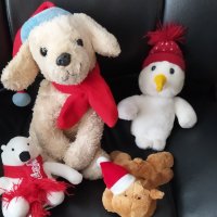 Лот Коледни плюшени играчки Коледа, снимка 2 - Плюшени играчки - 38092887