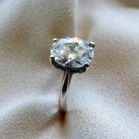 Немски сребърен пръстен с природен циркон/не цирконий/ за втора фаланга, снимка 4 - Пръстени - 42282012