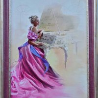 ”Фантазия в розово”, картина, снимка 1 - Картини - 36758359
