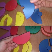 Дървени цветна игра Монтесори Circlelance Habi Spiel Мath Montessori, снимка 10 - Образователни игри - 34878951