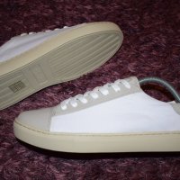 Belstaff Wanstead Sneakers Mens In White Canvas and Leather Sz 43, снимка 10 - Ежедневни обувки - 29351528