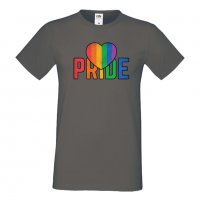 Мъжка тениска Pride Heart multicolor Прайд,Празник.Повод,Изненада, снимка 5 - Тениски - 37104978