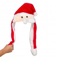 Коледна шапка Дядо Коледа, Движеща се, Червена, снимка 3 - Шапки - 38501000