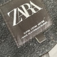 Черно дамско палто, Zara, размер М, снимка 4 - Якета - 42759779