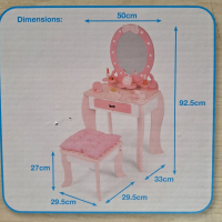 детска дървена тоалетка чисто нова , снимка 3 - Мебели за детската стая - 44508642