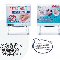 Печат Colop Microban Printer 20 Protect Kids  печат за чисти ръчички, снимка 2 - Други - 35411759