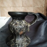 стар керамичен свещник с маркировка, снимка 3 - Антикварни и старинни предмети - 29218164