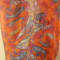 Красив копринен марков шал на Масимо Дути, снимка 3 - Шалове - 33769904