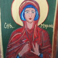Икона на Света  Марина, снимка 1 - Икони - 37835718