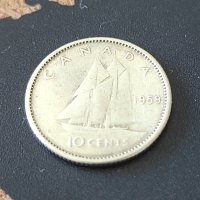 Монети Канада >Кралица Елизабет II (1959-1964), снимка 2 - Нумизматика и бонистика - 44151301