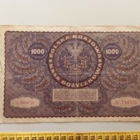 1000 марки 1919 Полша, снимка 2 - Нумизматика и бонистика - 37380474